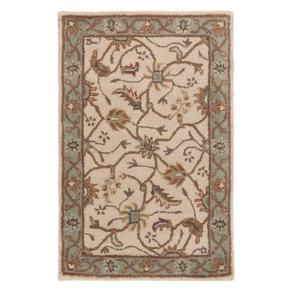 Caesar CAE-1088 8' Round Rug Khaki/Medium Gray/Olive/Dark Brown/Camel/Rust