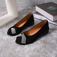 thumbnail image 2 of BOERTEU Women Rhinestone Wedge Slip On Dress Shoes, 2 of 9