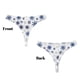 thumbnail image 3 of Balery blue Snowflake Prints Tangas de Algodón para Mujer con Estampado – Ropa Interior Sexy, Transpirable, G-string-3X-Large, 3 of 6