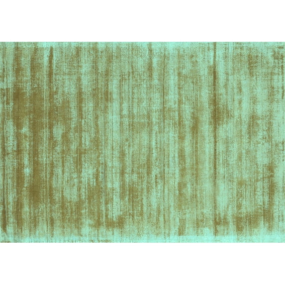 Ahgly Company Indoor Rectangle Abstract Light Blue Contemporary Area Rugs, 2' x 3'