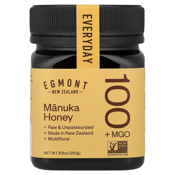 Egmont Honey Manuka Honey, Raw & Unpasteurized, MGO 100 , 8.8 oz (250 g)