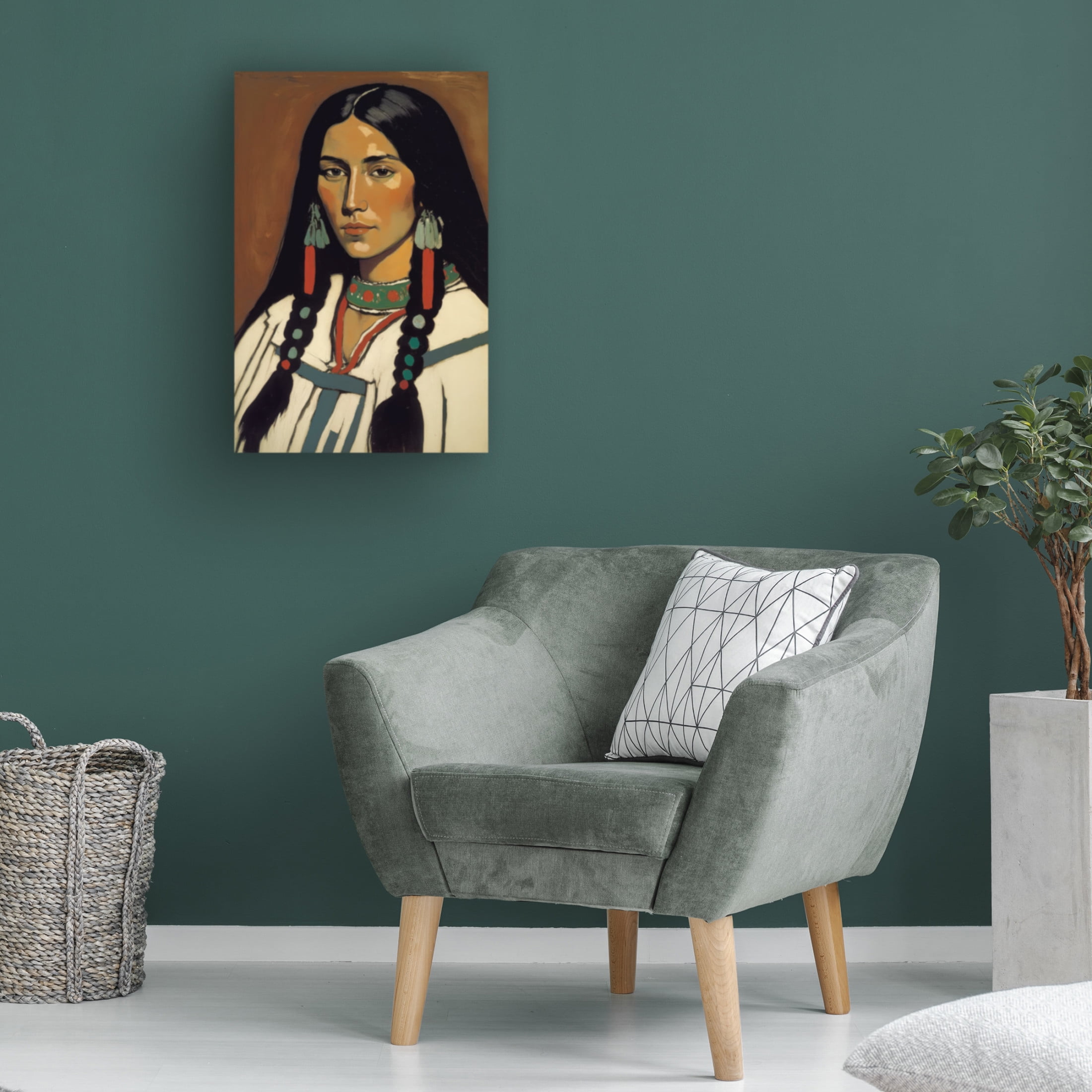 Canvas Wall Art - Treechild 'The Daughter Of Ashok' Wall Art for Living Room, Bedroom, or Office D?cor by Trademark Fine Art - 16 x 24 Inches