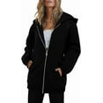 thumbnail image 3 of ONLYSHE Women's Zip Up Hoodies Oversized Fleece Long Sleeve Sweatshirts Casual Fall Jacket Coat with Pocket(S-3XL), 3 of 6