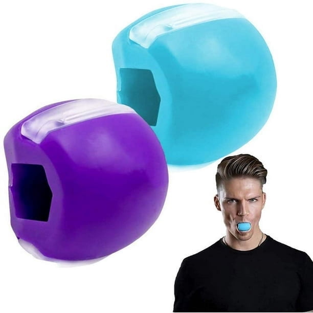 Pelota de entrenamiento de mandíbula, 2 piezas, dispositivo de entrenamiento de mandíbula, ejercitador de línea de mandíbula para cara, pelota de fitness para tonificar el cuello, reafirmante de mandíbula y cara, dispositivo de ejercicio para papada oso de fresa Electrónica