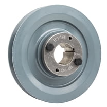 Masterdrive Cast Iron 4.75" Single Groove Pulley Belt B Section 5L with 1.25" Sheave Bushing BK50H