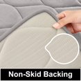 thumbnail image 3 of Smiry Memory Foam U-Shaped Bathroom Rugs, Soft & Non-Slip Toilet Rugs, Water Absorbent and Machine Washable Contour Bath Mats, 24"x20", Grey, 3 of 8