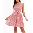 thumbnail image 2 of jsaierl Women Vintage Sleeveless Princess Floral Lace Casual O-Neck Party Swing Dress Homecoming Dresses 2024, 2 of 6
