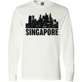 thumbnail image 3 of Inktastic Singapore City Skyline with Grunge Long Sleeve T-Shirt, 3 of 5