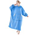 thumbnail image 1 of Sudadera Manta Ponible NORD ECO Oversize Azul para Mujeres, 1 of 9