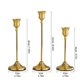 thumbnail image 3 of Juego de candelabros de hierro forjado | Centro decorativo de candelabros de aleación de aluminio electrochapado | Estilos vintage modernos | Pack de 3, 3 of 6