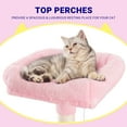 thumbnail image 4 of Allewie 73in Fan-Shaped Space-Saving Corner Cat Tower, Multi-Level Tall Cat Tree for Indoor Kitties, Cozy Baskets, Condos, House, Perches, Sisal Scratching Posts, Pink, 4 of 7