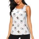 thumbnail image 1 of Fotbe Bbaseball Dog Blusas Sin Mangas para Mujer – Estilo Casual, Corte Suelto, Slim-Fit, Cuello Redondo Deportivo, Tops de Verano para Gimnasio y Yoga-XX-Large, 1 of 7