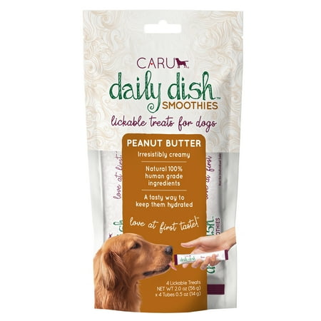 UPC: 0851395005879 | CARU Daily Dish Smoothie Lickable Treat for Dogs – Peanut Butter 2 oz 4 count