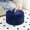 Twill Round Navy Blue, variant on Stuffed Pouf Ottoman, Round Foot Stool Fluffy Floor Poufs Chair for Living Room Bedroom, Filled Boho Foot Rest for Couch, Blue-Grey