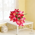 thumbnail image 7 of Meggemo Artificial Lily Flower 6 Branch 18 Blooms Faux Floral Arrangement Home Table Wedding Hotel Event Decor Centerpiece, 7 of 7