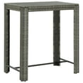 thumbnail image 5 of vidaXL 7 Piece Outdoor Bar Set with Cushions Poly Rattan Grey, 5 of 5