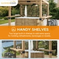 Sunjoy Outdoor Patio Grill Gazebo 10x11 Wooden Frame Hot Tub Pergola