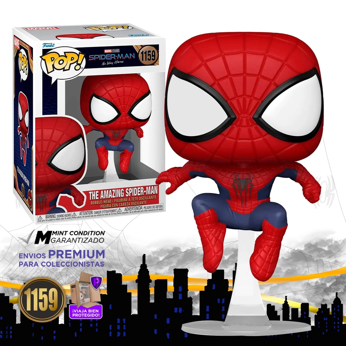 Funko Pop Spider Man Andrew Garfield #1159 No Way Home Marvel Original  Funko Sin Regreso A Casa