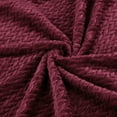 thumbnail image 6 of PiccoCasa Flannel Fleece Blanket, Microfiber Fuzzy Plush Blankets for Sofa, Burgundy 50" x 59", 6 of 8