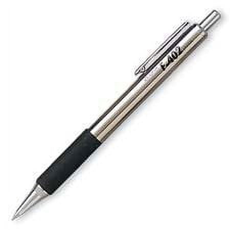Zebra Pen Corporation : Ballpoint Pen,Retract,0.7mm,2/PK,Black Ink,Stainless Steel -:- Sold as 2 Packs of - 2 - / - Total of 4 Each