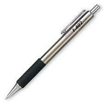 Zebra Pen Corporation : Ballpoint Pen,Retract,0.7mm,2/PK,Black Ink,Stainless Steel -:- Sold as 2 Packs of - 2 - / - Total of 4 Each