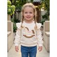 thumbnail image 5 of RUINIXCW Toddler Baby Girl Sweatshirt with Bows Rocking Horse Crewneck Pullover, 5 of 8