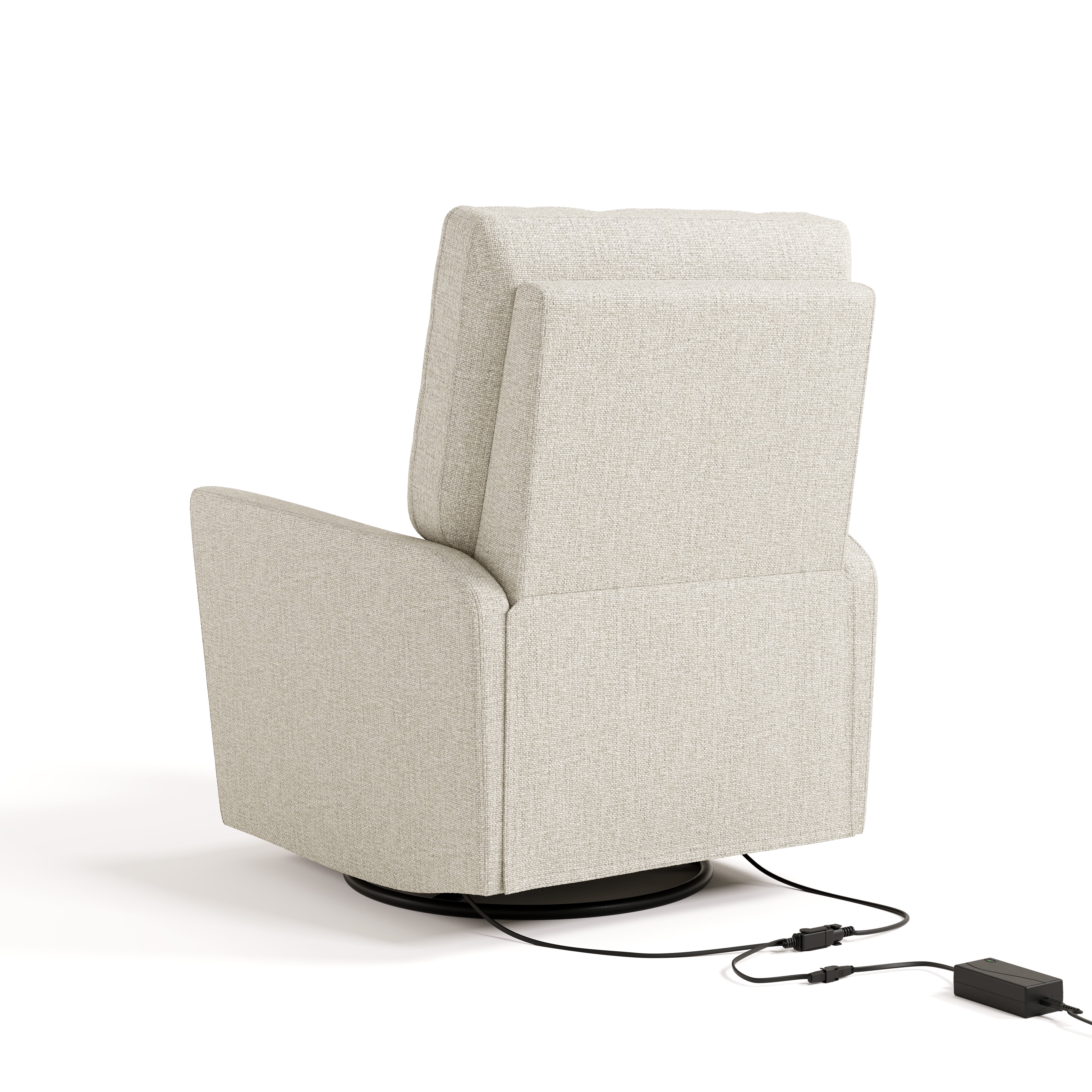 Art of Nursery by Storkcraft Santorini Deluxe Power Recliner Swivel Glider, Dune Basketweave
