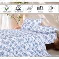 thumbnail image 3 of RUVANTI 100% Cotton Sheets – King Size Percale Bedding, Cooling & Breathable Floral Design, Durable with a Crisp, Soft & Comfortable Feel, 16" Deep Pocket, 4-Piece Set, Paislyona, 3 of 7