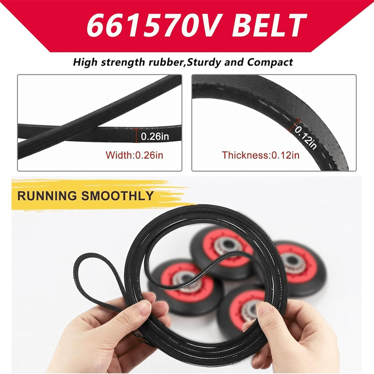4392067 Dryer Repair Kit and W10837240 Dryer Idler Pulley Kit Include WPW10314173 Rollers & 661570V Belt & 279640 Pulley
