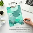 thumbnail image 5 of FMSHPON Watercolor Teal Clipboard Hardboard Wood Nursing Clip Board and Pull for Standard A4 Letter 13x9 inches, 5 of 7