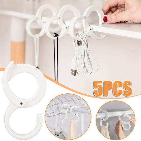 

Yedhsi Hooks/Hangers/Holders 5pcs S-type Hook Wardrobe Wardrobe Coat Hat Hanging Bag Household Punch-free Buckle Type Hook Tie Hook