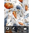 thumbnail image 7 of Fall Pumpkins Cloth Napkins Set of 4 Reusable Dinner Napkins, Thanksgiving Daisy Autumn Leaves Country Cocktail Napkin Washable Table Napkins for Wedding/Holiday Party/Baby Shower 20"x20", 7 of 7
