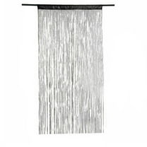 1 PCS Glitter String Curtains Doorway Beads Curtains, 39 x 79 Inch Hanging Fringe Room Divider Door String Curtain Boho Doors Tassel for Doorways, Windows, Closet Decor (Black)