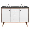thumbnail image 4 of Modway Transmit 48" Double Sink Bathroom Vanity in Walnut Black, 4 of 11