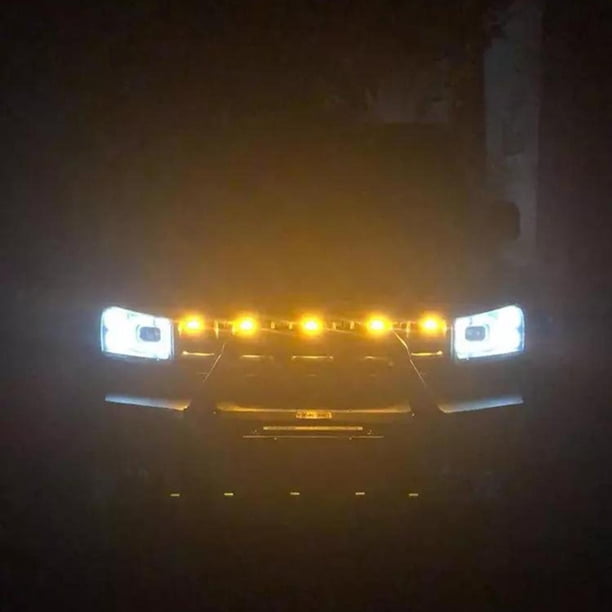3 Uds Slim Chip Cob Leds Luces de Circulación Diurna Coche Tubo Suave tirarere Luz de Circulación Diurna Luces de Señal de Amarillo Yotijar luces de circulación diurna