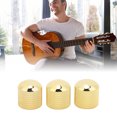 thumbnail image 4 of Guitar Volume Knob, Guitar Knobs Wear Resistance 3 Pcs Gold Metal Easy To Install  For DIY, 4 of 8
