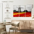 thumbnail image 4 of Elephant Stock Windmill Tulip Pop Wall Art - Horizontal Multi Panel Canvas - Hallway Wall Decor - Nature Multi Panel - Red And Black Decor - 65" x 42", 4 of 4