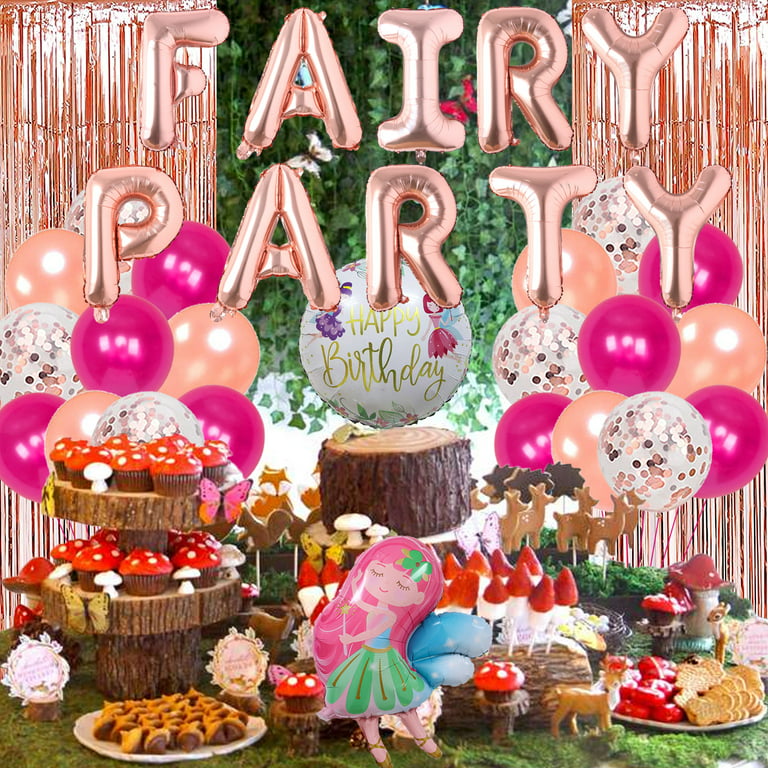 Fairy Birthday Party Decoration Fairy Party Favors, Fairy Party Balloon Set  Fairy Garden Decoration for Girls Fairy Theme Birthday Wedding Decoration