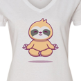 thumbnail image 4 of Inktastic Meditating Sloth Women's V-Neck T-Shirt, 4 of 5