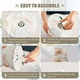 thumbnail image 3 of Table Lamp Medium 7.9x11.8 Inches Table Lamps Night Light Tools & Home Improvement Bedroom Lamp Guest Room Lamp Study Lamp Office Lamp Light Pink Large Flower, 3 of 7
