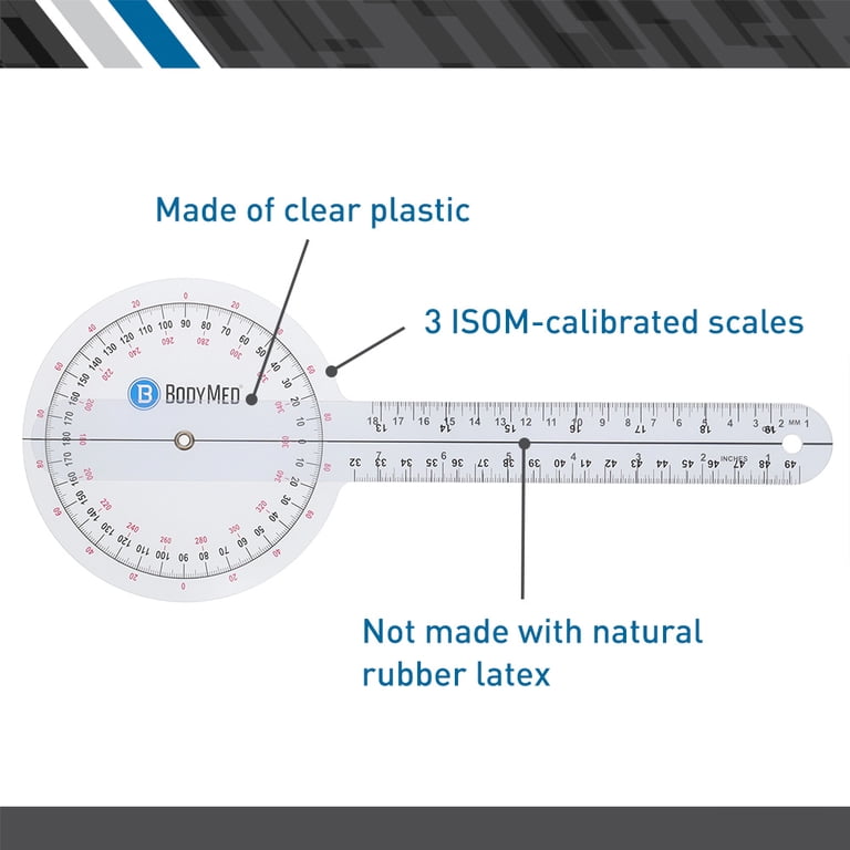 Range Of Motion Measurement Tool Supplies PVC Calibrated Protractor ...