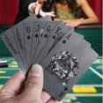thumbnail image 3 of Eay Black Playing Cards Naipes de plástico Cartas de póquer Luxury Cool Black Tamaño estándar 52 Poker (Torre Negra), 3 of 5