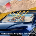 thumbnail image 3 of Yuyamidu Dachshund Dog Car Sun Shade Windshield Beach Car Sunshade for Windshield Seaside Car Window Sun Shade Protector Accessories for SUV Van Big Sedan Hatchback, 3 of 7