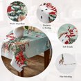 thumbnail image 5 of Turquoise Christmas Table Cloth Waterproof Tablecloths, Snowman Xmas Tree Elk Poinsettia Tablecloth Dining Table Cover for Kitchen Party Tabletop Outdoor, Rectangle Tablecloth 52x70 Inch, 5 of 9