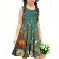 thumbnail image 6 of AUNVITO Girls Sleeveless Dress Round Neck Tank Casual Summer Print Dress, 6 of 6