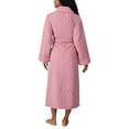 thumbnail image 3 of Room Service Women's Cable Knit Cozy Wrap Robe with Pockets (PINK/X-Small), 3 of 7
