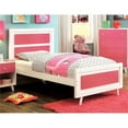 thumbnail image 2 of Furniture of America Jennings Solid Wood Full Platform Bed in Pink and White, 2 of 2