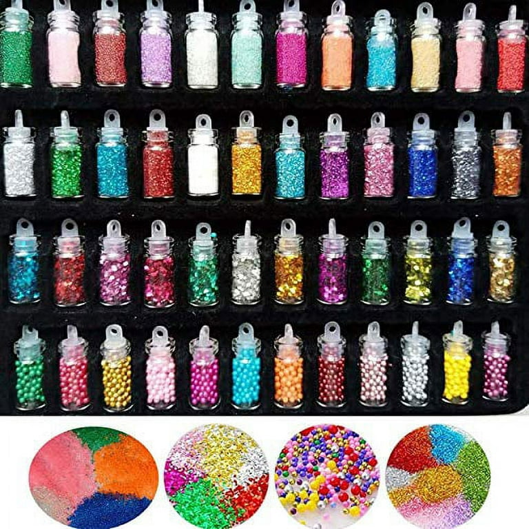 Holicolor 110pcs Slime Making Supplies Kit, Slime Add Ins, Slime Accessories, Glitter, Foam Balls, Fishbowl Beads, Glitter Sequins, Shells, Candy