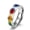 Silver, variant on 6MM Rainbow Band Titanium Steel Fashion Silver/Gold/Black Polished Ring Sz 6-12