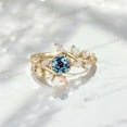 thumbnail image 4 of KANISHKAGEMS&JEWELS 2 Ct 6mm / Round Shape Alexandrite Promise Ring Opal Leaf Twig Women Jewelry June Birthstone Ring Engagement Gift For Her, 4 of 6